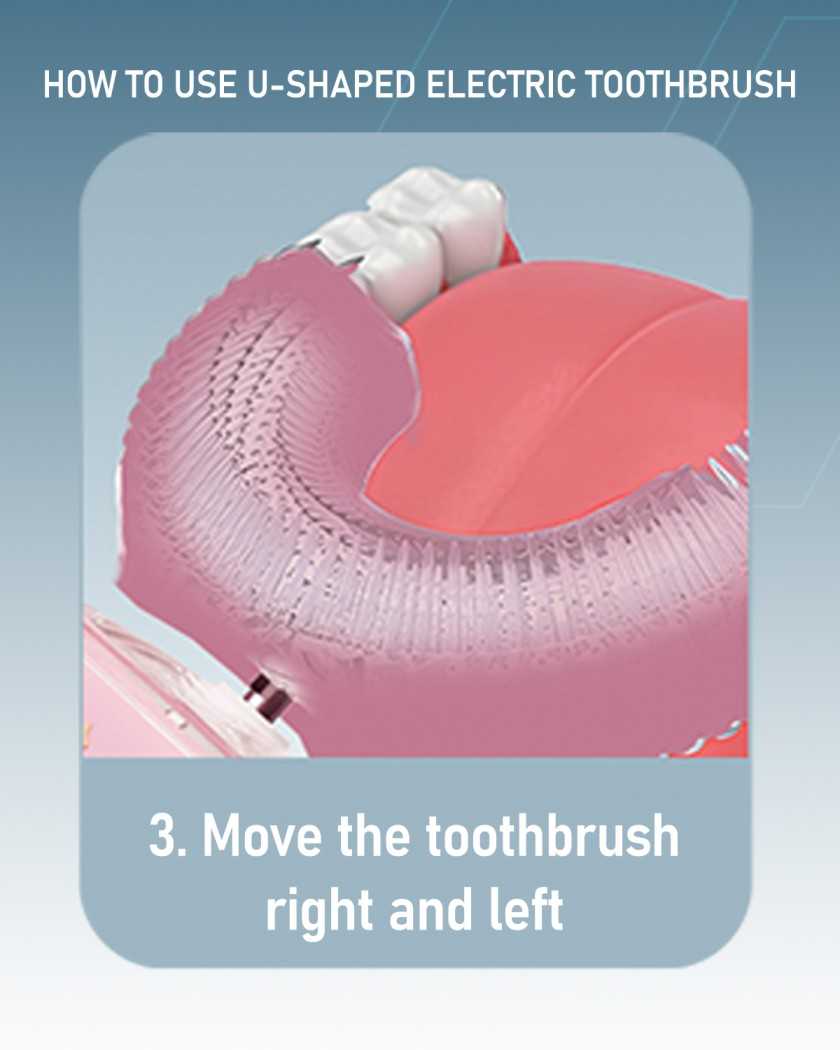 2 in 1 U- Shaped Electric Toothbrush